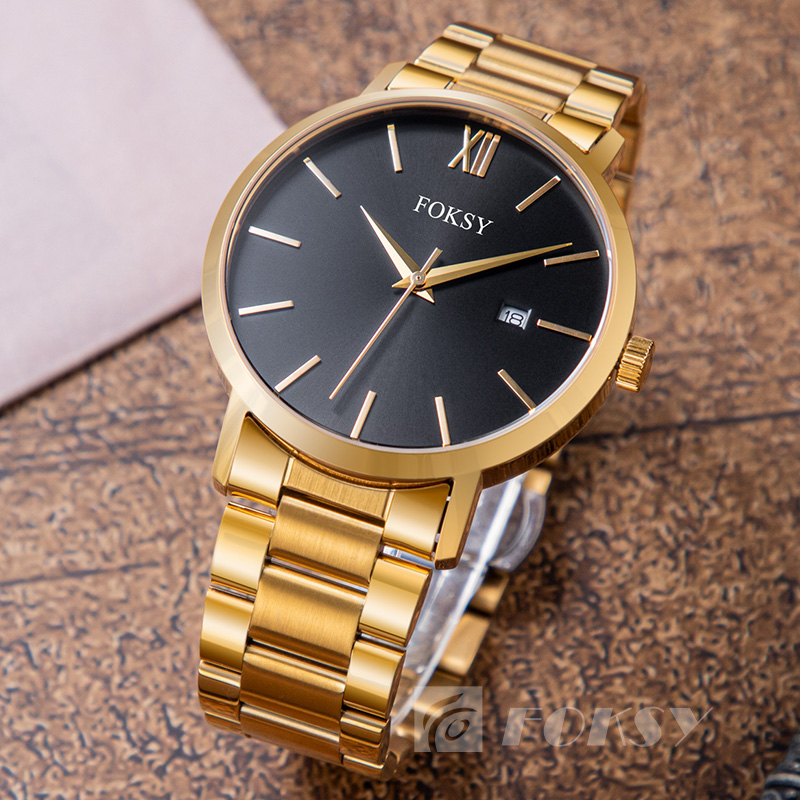 Private Label Watch Custom Logo Round Case Rose Gold Color Japan Movement Quartz Watch for Men