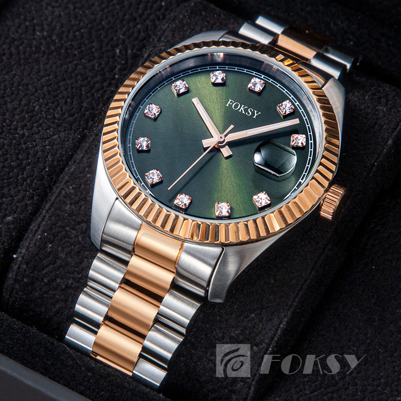 Custom Logo Men Wrist Manufacturer with Diamond Waterproof Casual Luxury Quartz Watches for Men