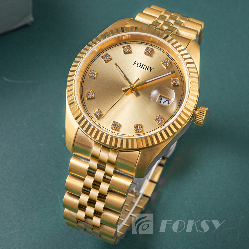 Custom Logo Men Wrist Manufacturer with Diamond Waterproof Casual Luxury Quartz Watches for Men