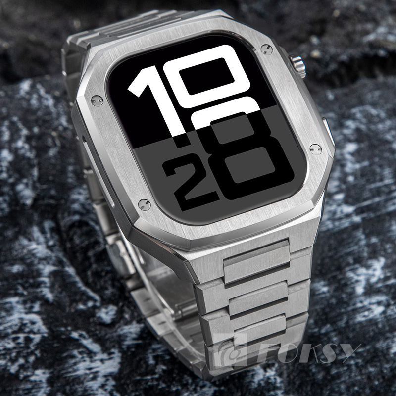 Customized Luxury Stainless Strap Used 46mm Original Cover Watch Case with for Apple Smart Iwatch Series10