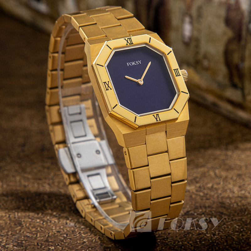 Custom Vintage Lady Square Quartz Watch Luxury Stainless Steel Women's Watch with Logo