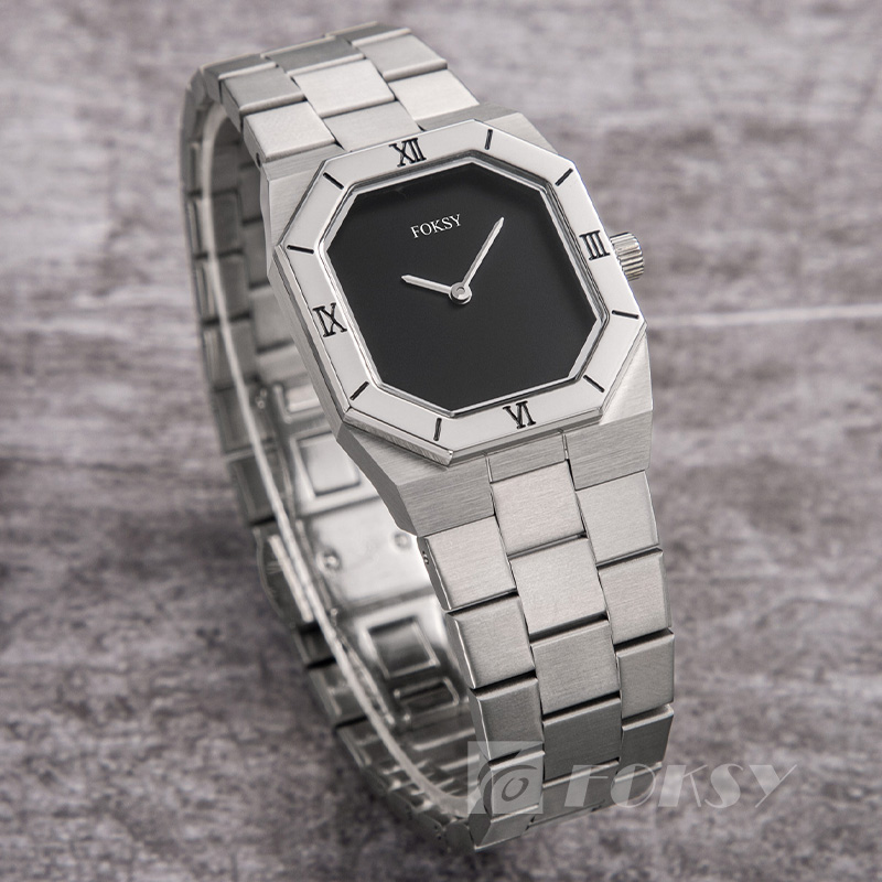 Custom Vintage Lady Square Quartz Watch Luxury Stainless Steel Women's Watch with Logo