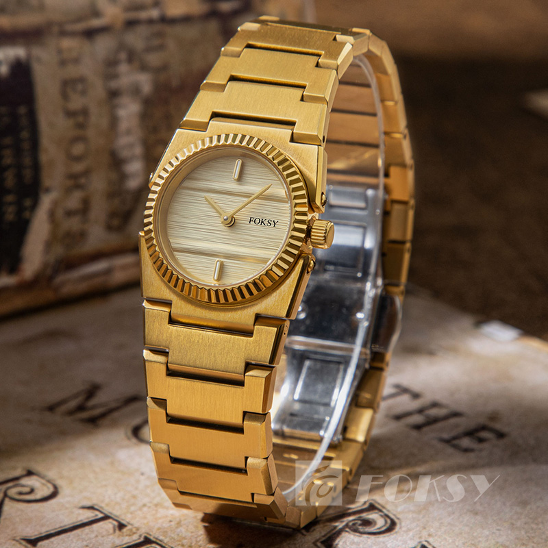 Factory Wholesale Luxury Women's Quartz Watch Custom Logo Stainless Steel Strap