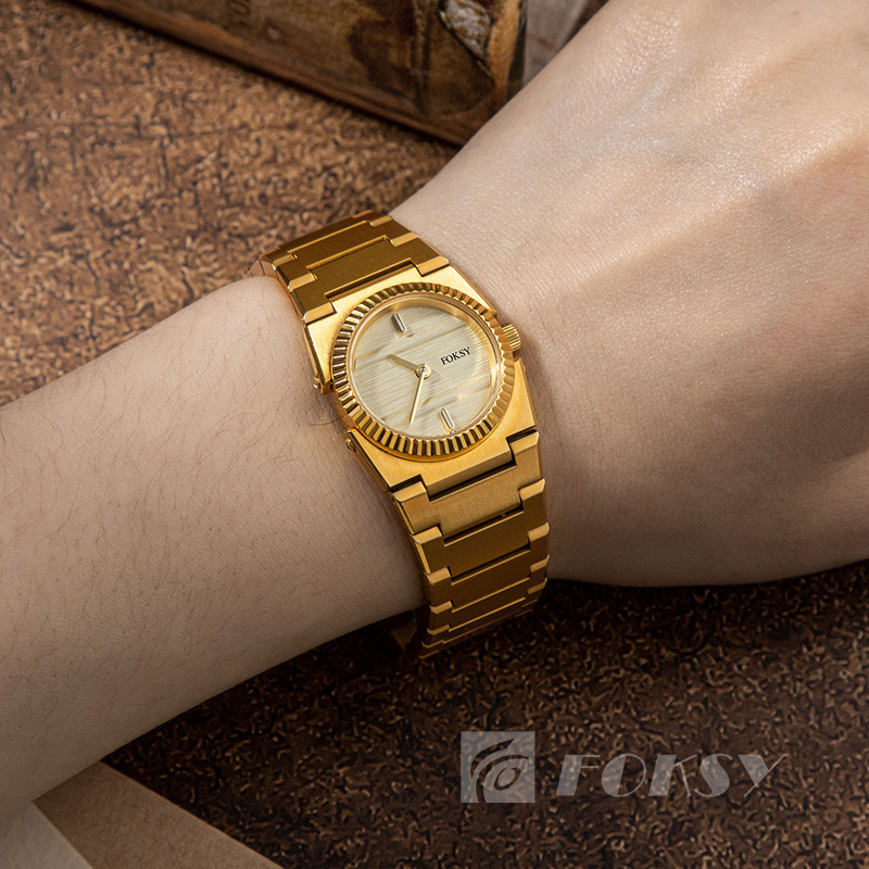 Factory Wholesale Luxury Women's Quartz Watch Custom Logo Stainless Steel Strap