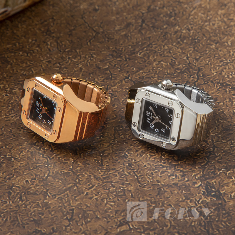 New Elastic Steel Band Mini Ring Watch Customized Quartz Watches For Men And Women Wholesale