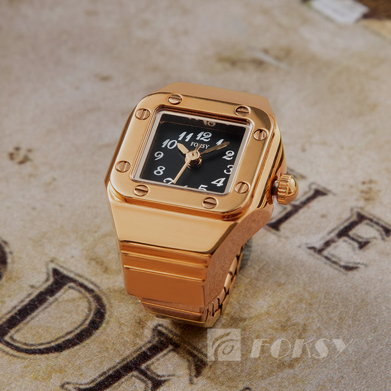 New Elastic Steel Band Mini Ring Watch Customized Quartz Watches For Men And Women Wholesale