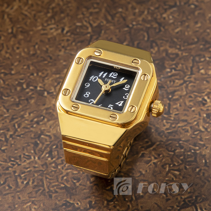 New Elastic Steel Band Mini Ring Watch Customized Quartz Watches For Men And Women Wholesale