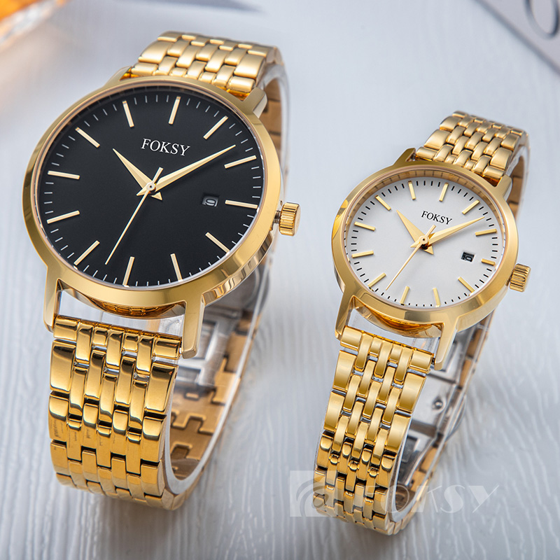 Wholesale High Quality Custom Design Quartz Couple Watch Stainless Steel for Men and Women