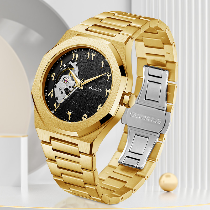 High Quality Customized Men's Watches  Stainless steel Band Mechanical Movement Watches