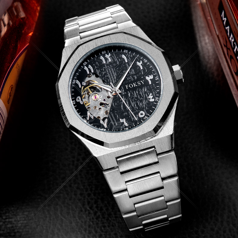High Quality Customized Men's Watches  Stainless steel Band Mechanical Movement Watches