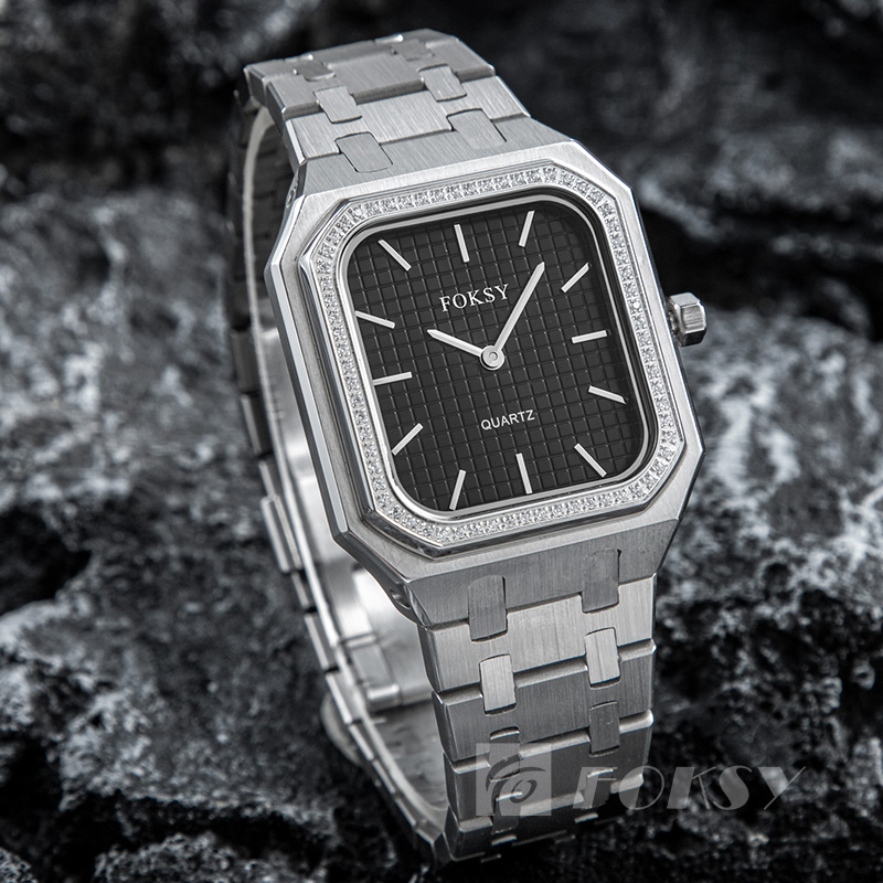 Foksy Wholesale Fashion Stainless Steel strap Watch Quartz Watch of Japan Movement For Men and Women