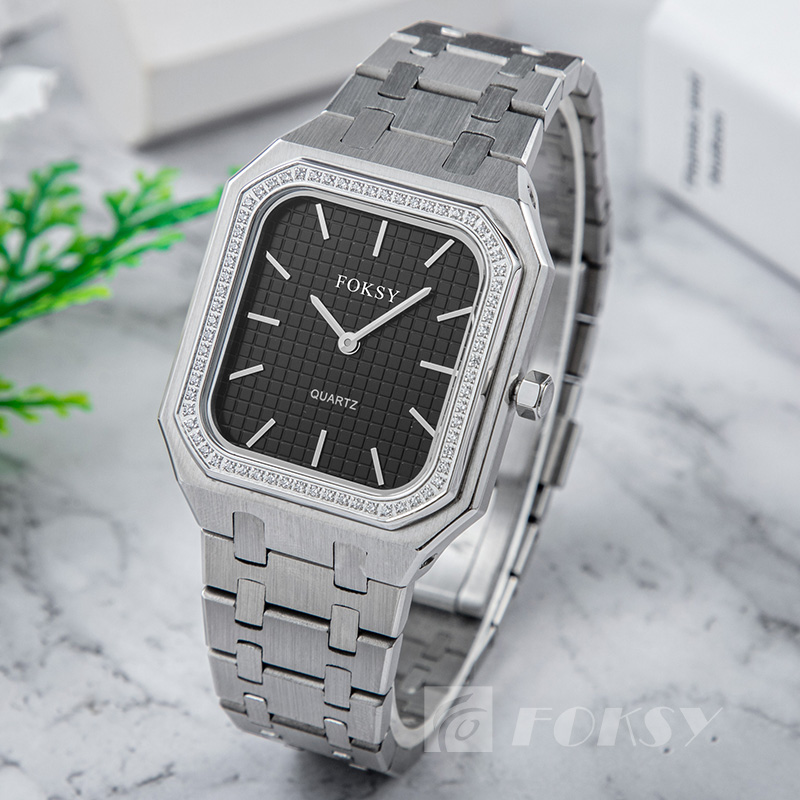 Foksy Wholesale Fashion Stainless Steel strap Watch Quartz Watch of Japan Movement For Men and Women