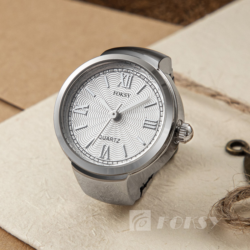 Classic Quartz Watch Fashion Customized Ring Watch Round Case Silver Gold Rose Color Stainless Steel Brand