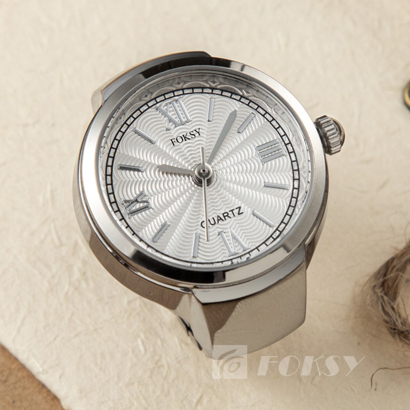Classic Quartz Watch Fashion Customized Ring Watch Round Case Silver Gold Rose Color Stainless Steel Brand