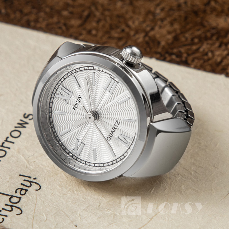 Classic Quartz Watch Fashion Customized Ring Watch Round Case Silver Gold Rose Color Stainless Steel Brand