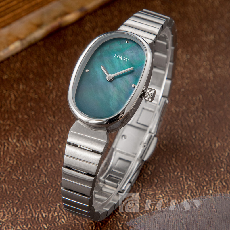 Wholesale Fashion High-end Women's Watches Oval Vintage Classic Custom Watch Stainless Steel Strap Quartz Watch