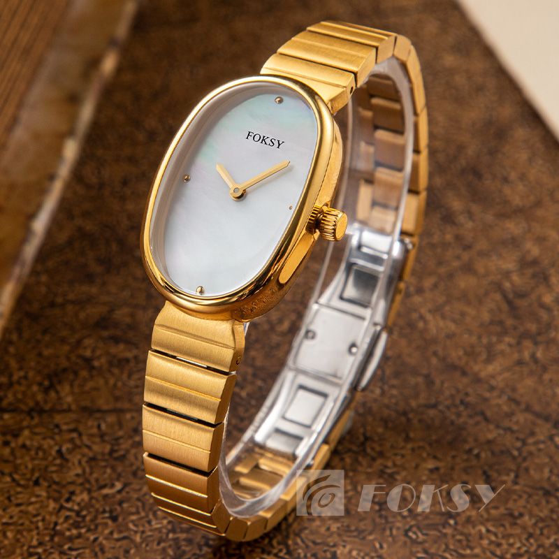Wholesale Fashion High-end Women's Watches Oval Vintage Classic Custom Watch Stainless Steel Strap Quartz Watch