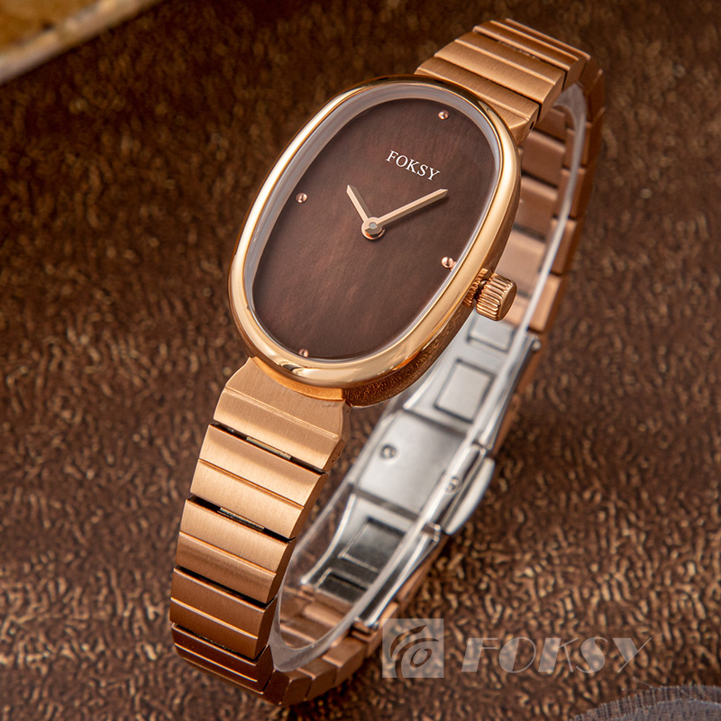 Wholesale Fashion High-end Women's Watches Oval Vintage Classic Custom Watch Stainless Steel Strap Quartz Watch