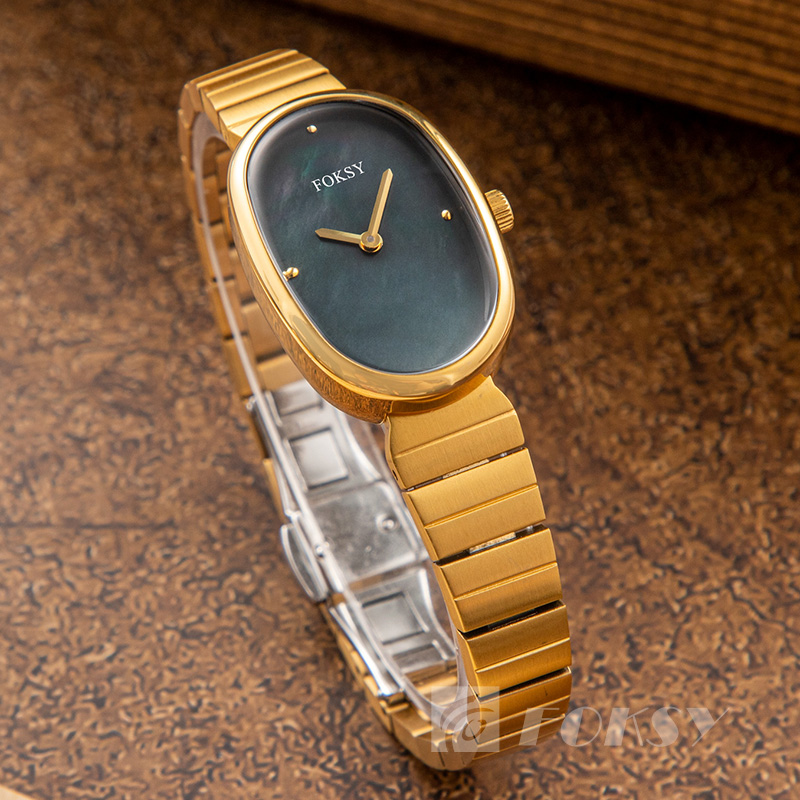 Wholesale Fashion High-end Women's Watches Oval Vintage Classic Custom Watch Stainless Steel Strap Quartz Watch