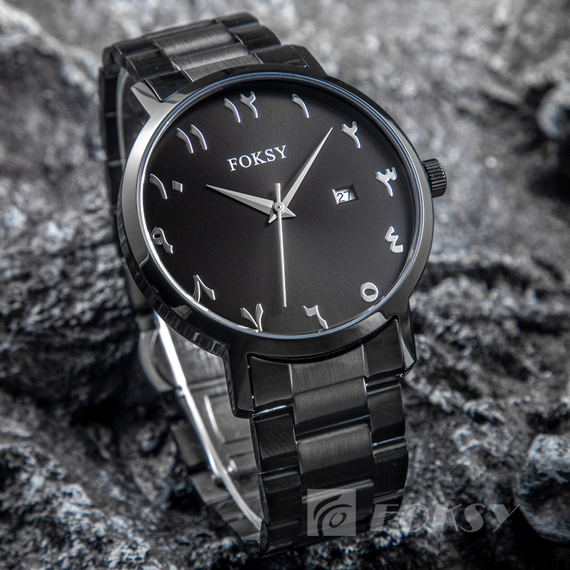 Men Watch Personalized Dail Arabic Watch 5 ATM Waterproof Quartz Movement Calssic Calendar Display Watch Wholesale