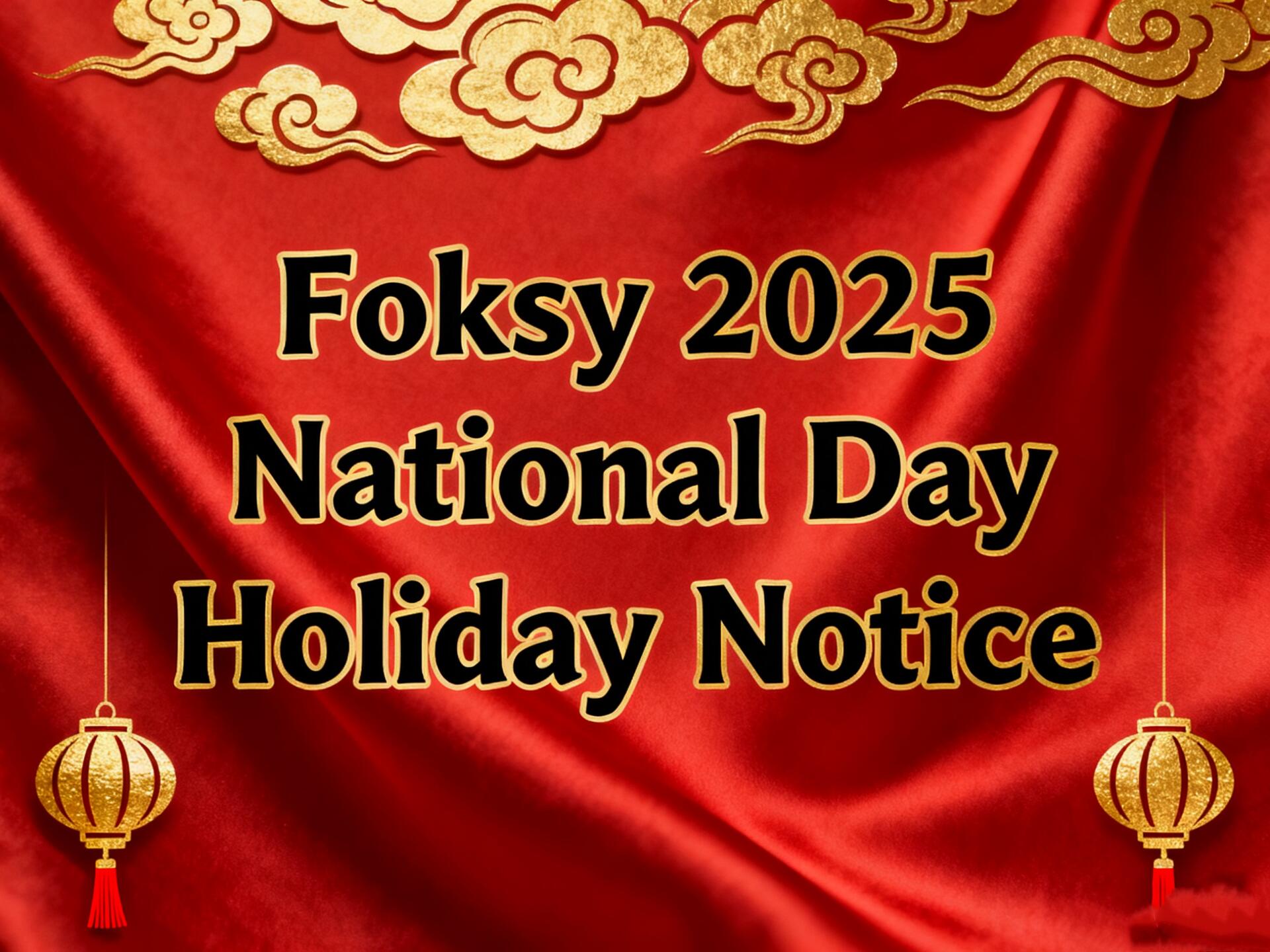 Foksy 2025 National Day Holiday Notice