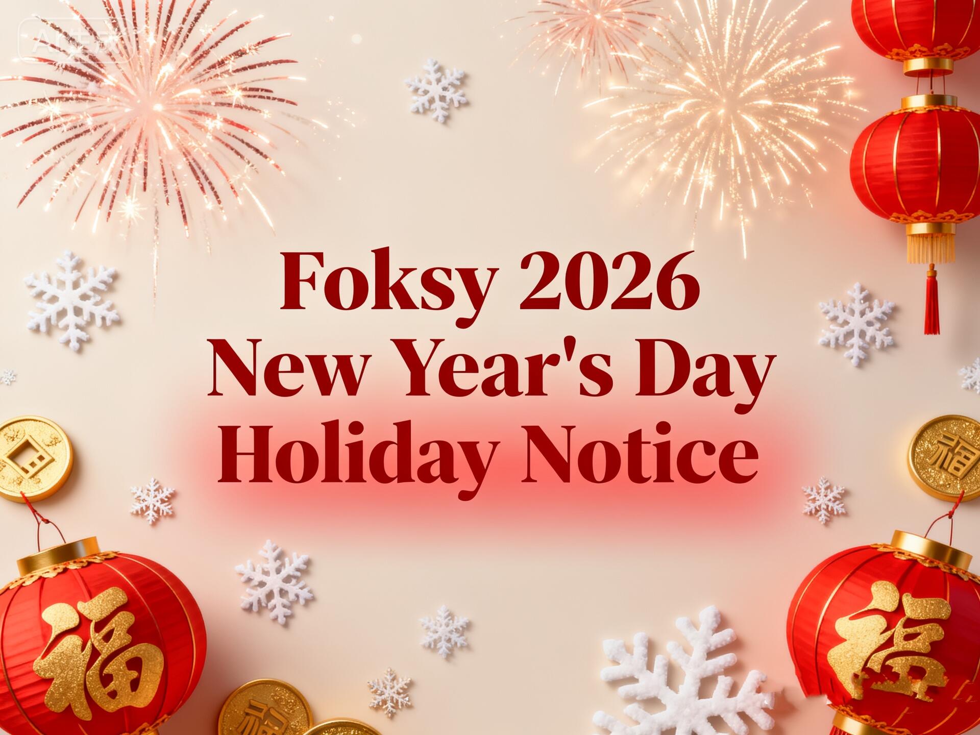 Foksy 2026 New Year's Day Holiday Notice