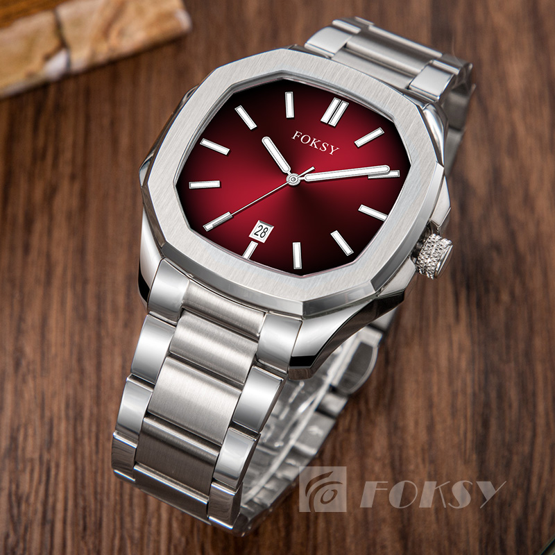 Custom Men Watch Quartz Watch Stainless Steel 5ATM Luminous Customizable Watch 535-7-1134