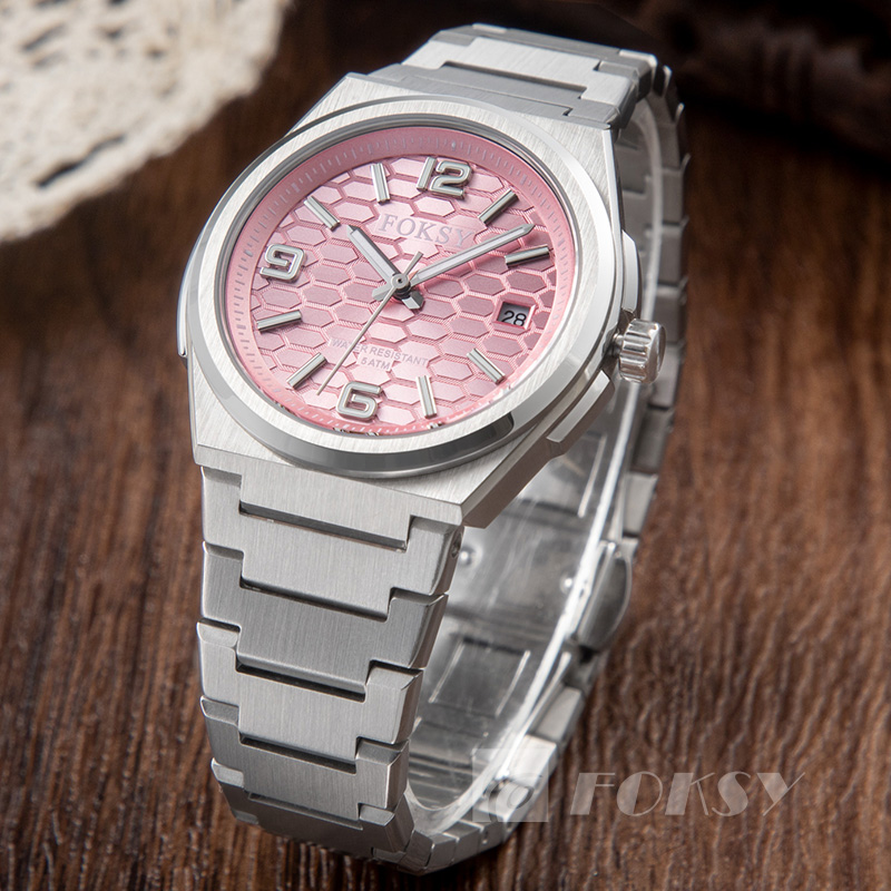 Custom Women Watch Quartz Watch Stainless Steel 5ATM Luminous Customizable Watch 231-7-1005