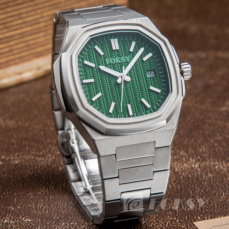 Custom Men Watch Quartz Watch Stainless Steel 5ATM Luminous Customizable Watch 670-7-1006