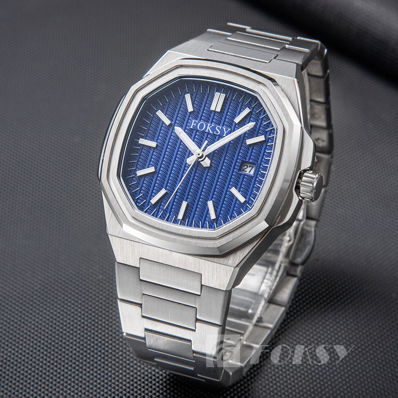 Custom Men Watch Quartz Watch Stainless Steel 5ATM Luminous Customizable Watch 670-7-1006