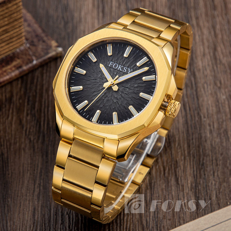 Custom Men Watch Quartz Watch Stainless Steel 5ATM Luminous Customizable Watch 688-7-1002