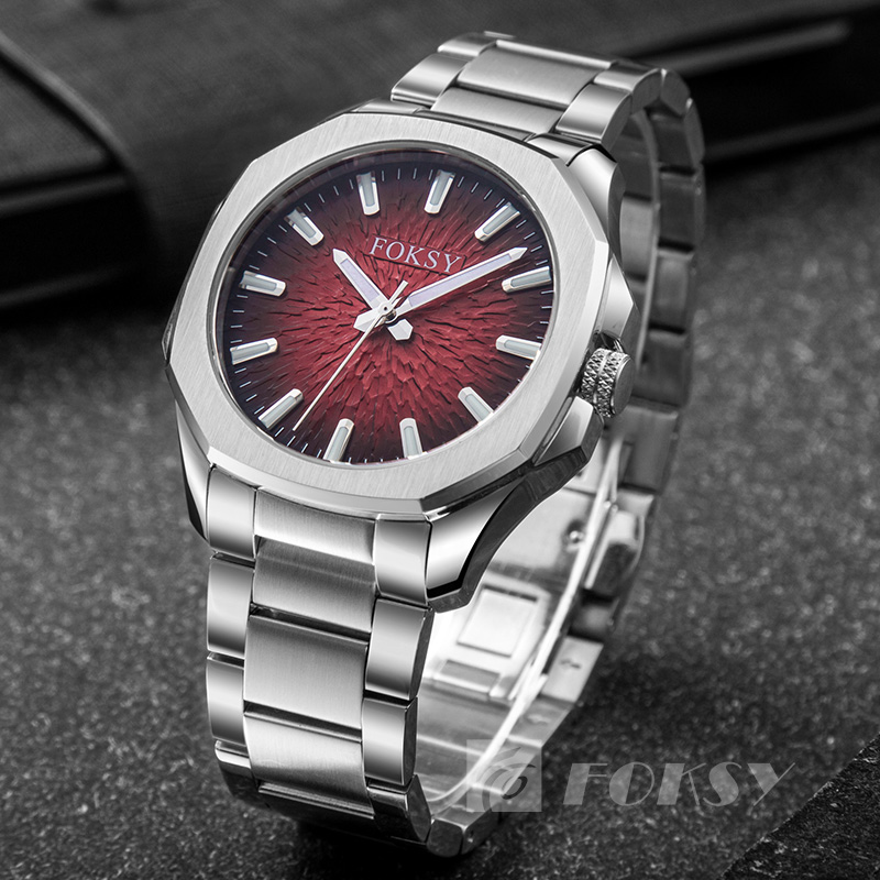 Custom Men Watch Quartz Watch Stainless Steel 5ATM Luminous Customizable Watch 688-7-1002