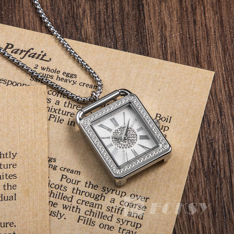 Custom Women Watch Quartz Watch Roman Necklace Watch Diamond-Encrusted Stainless Steel/Leather 3ATM Customizable Set Watch 677-7-1001