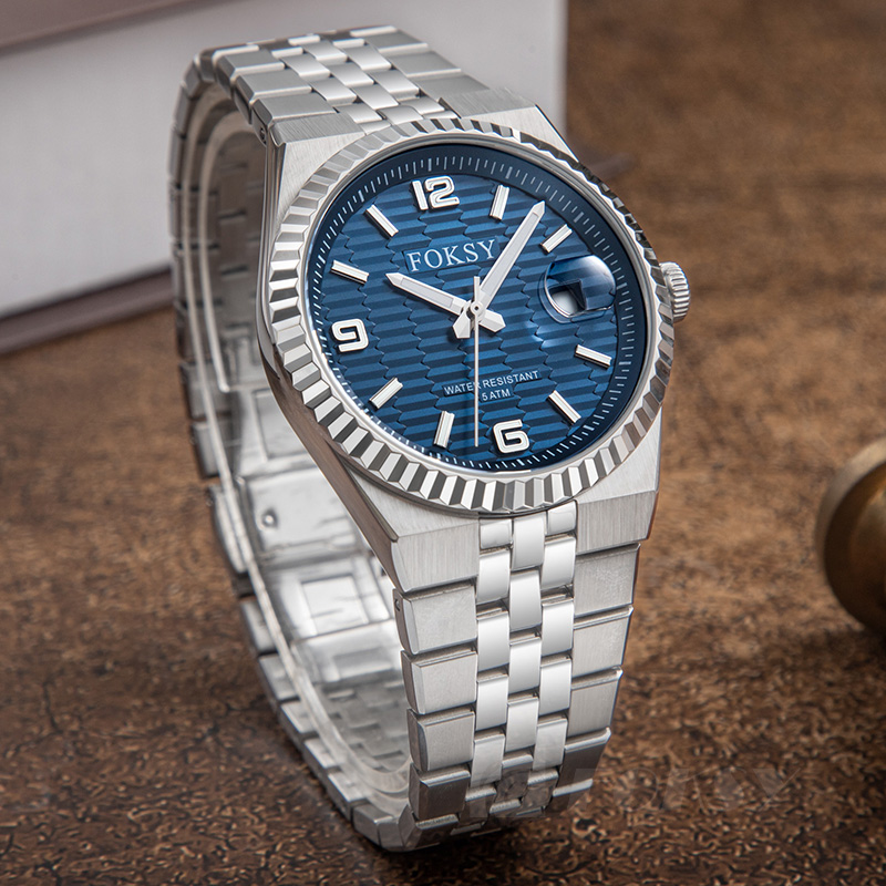 Custom Men Watch Automatic Watch Stainless Steel 5ATM Luminous Date Business Watch 692-6-1002