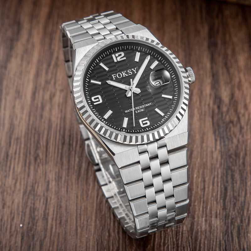 Custom Men Watch Automatic Watch Stainless Steel 5ATM Luminous Date Business Watch 692-6-1002