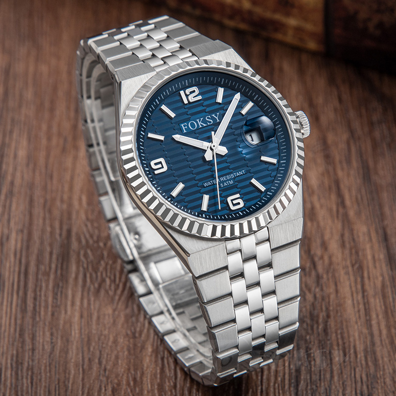 Custom Men Watch Automatic Watch Stainless Steel 5ATM Luminous Date Business Watch 692-6-1002