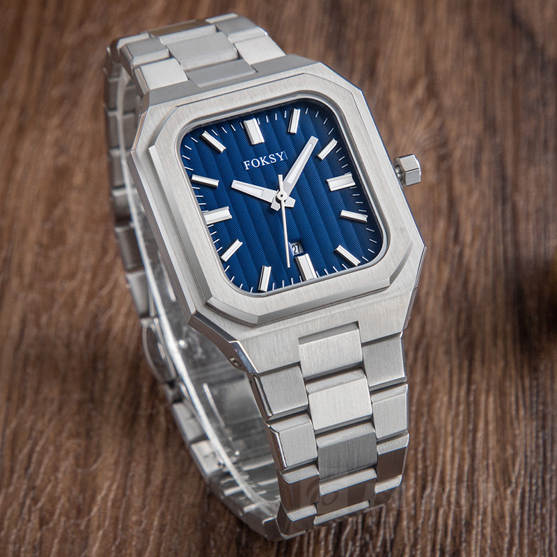 Custom Men Watch Quartz Watch Stainless Steel 5ATM Luminous Date Business Leisure Watch 687-7-1001