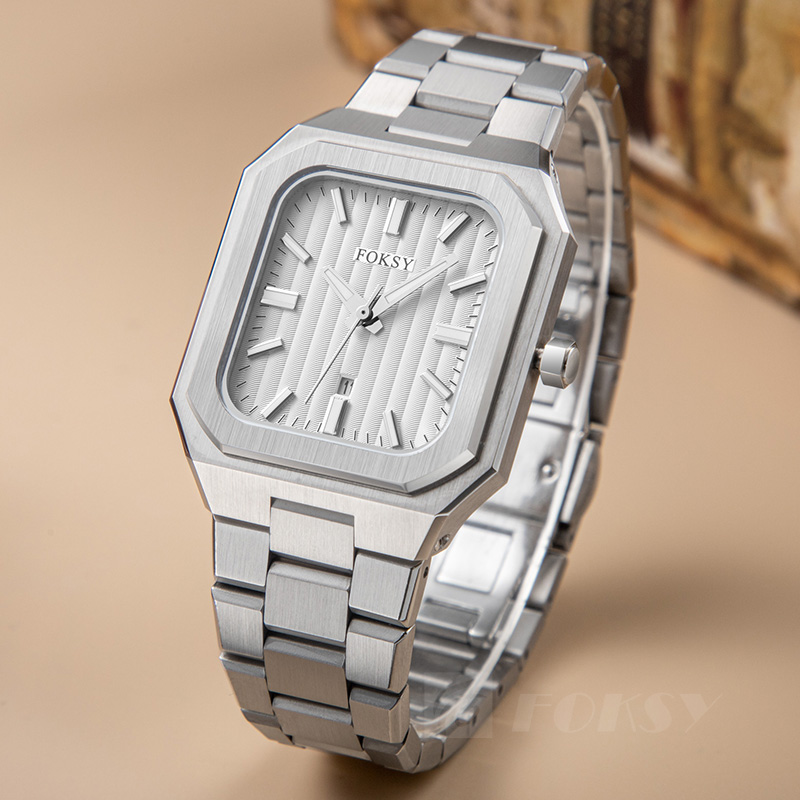 Custom Men Watch Quartz Watch Stainless Steel 5ATM Luminous Date Business Leisure Watch 687-7-1001