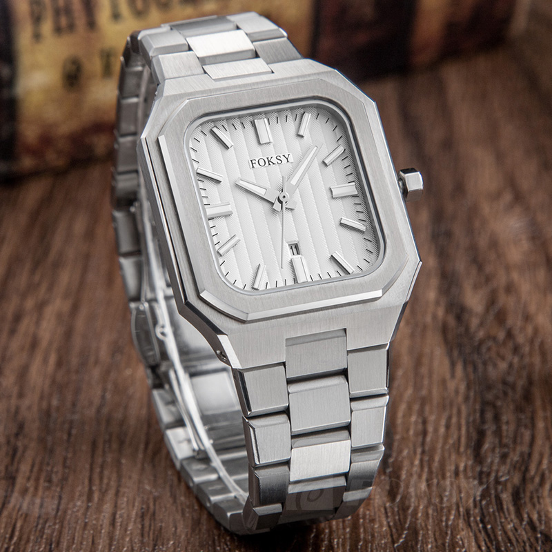 Custom Men Watch Quartz Watch Stainless Steel 5ATM Luminous Date Business Leisure Watch 687-7-1001