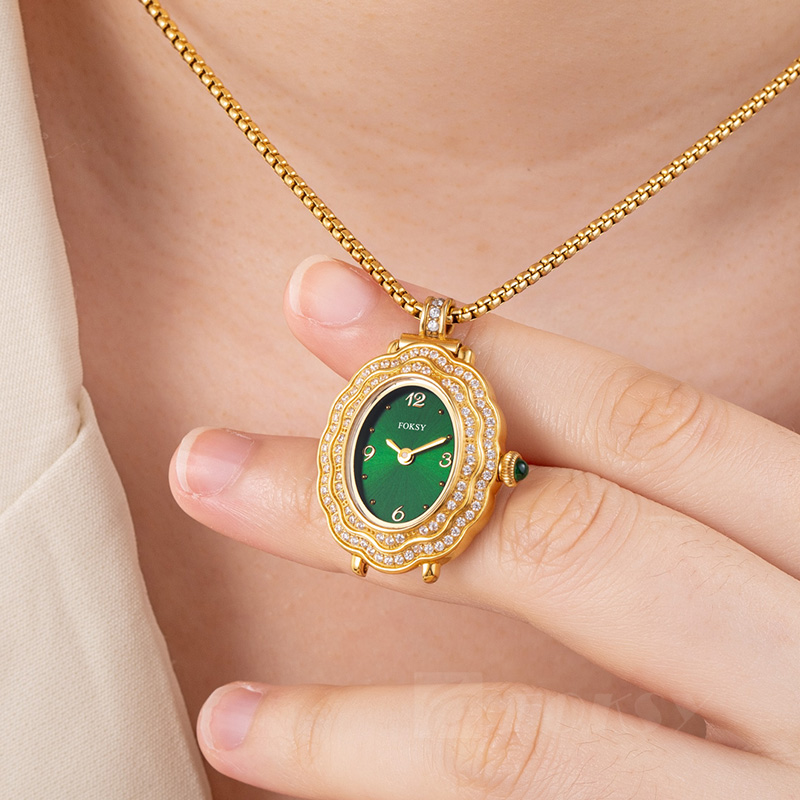 Custom Women Watch Quartz Watch Necklace Stainless Steel 3ATM Leisure Fashion Watch 675-7-1002