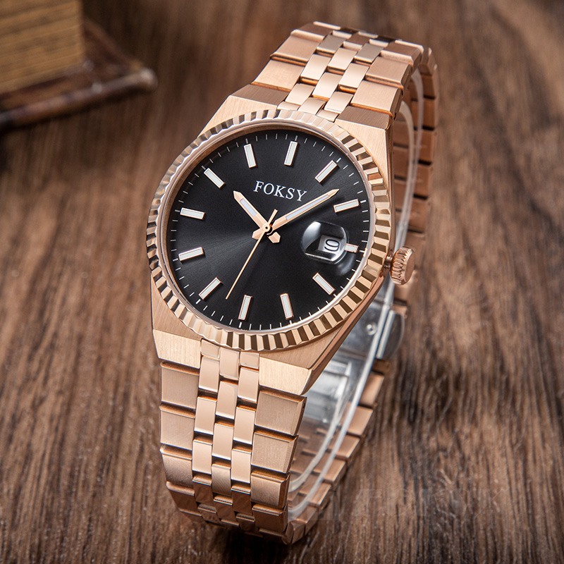 Custom Men Watch Quartz Watch Stainless Steel 5ATM Luminous Date Business Leisure Watch 689-7-1002