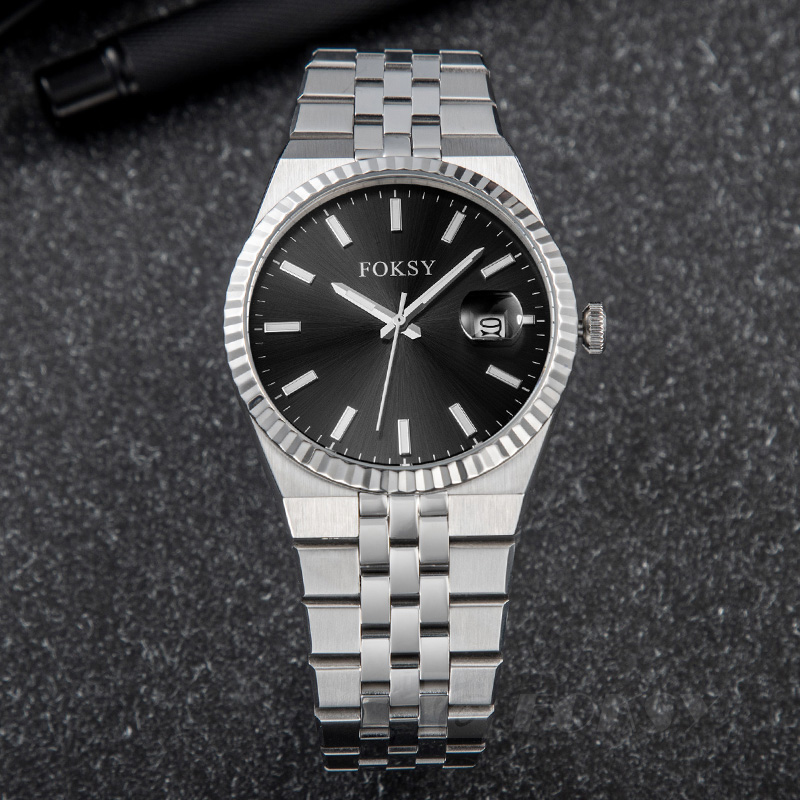 Custom Men Watch Quartz Watch Stainless Steel 5ATM Luminous Date Business Leisure Watch 689-7-1002