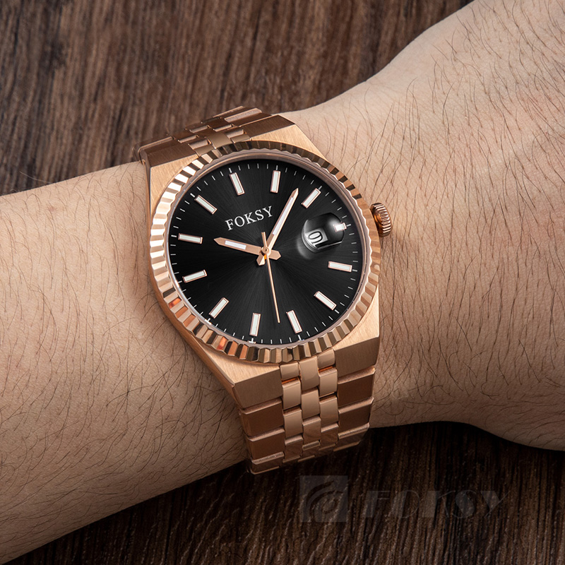 Custom Men Watch Quartz Watch Stainless Steel 5ATM Luminous Date Business Leisure Watch 689-7-1002