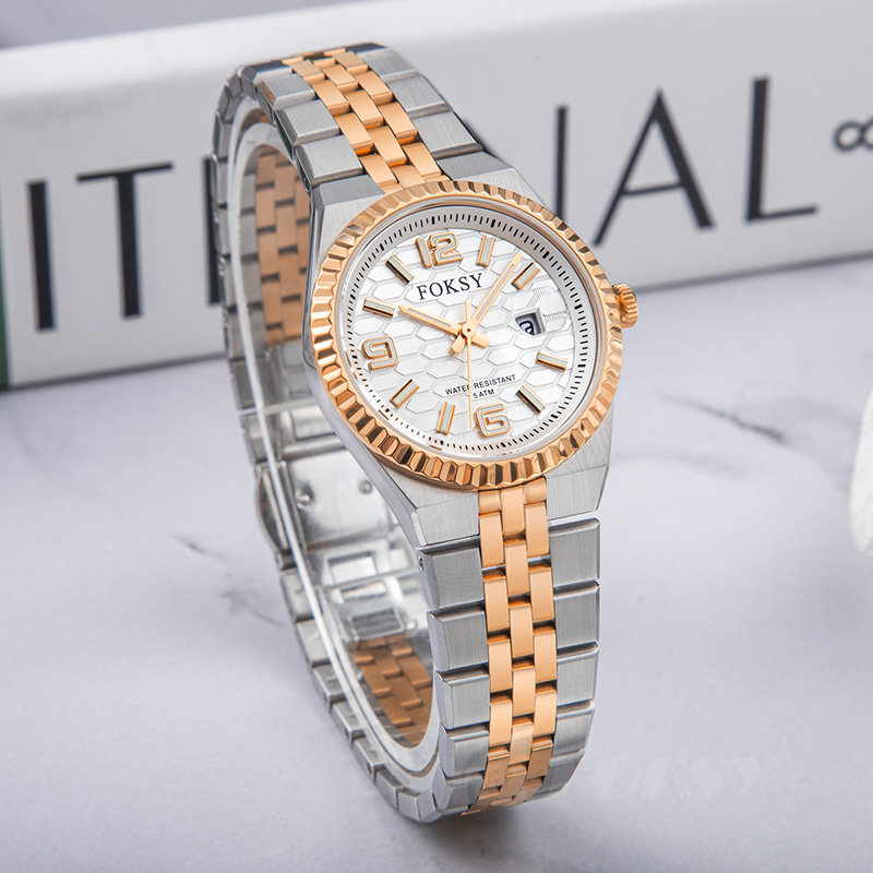 Custom Women Watch Quartz Watch Stainless Steel 5ATM Leisure Fashion Luminous Date Watch 233-7-1001