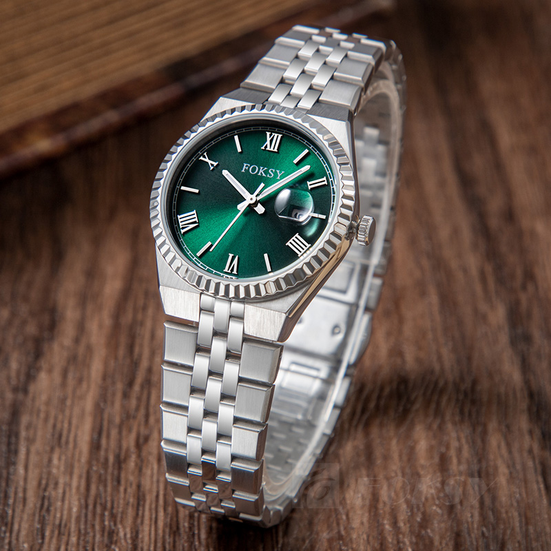 Custom Women Watch Quartz Watch Stainless Steel 5ATM Leisure Fashion Luminous Date Roman Watch 233-7-1003