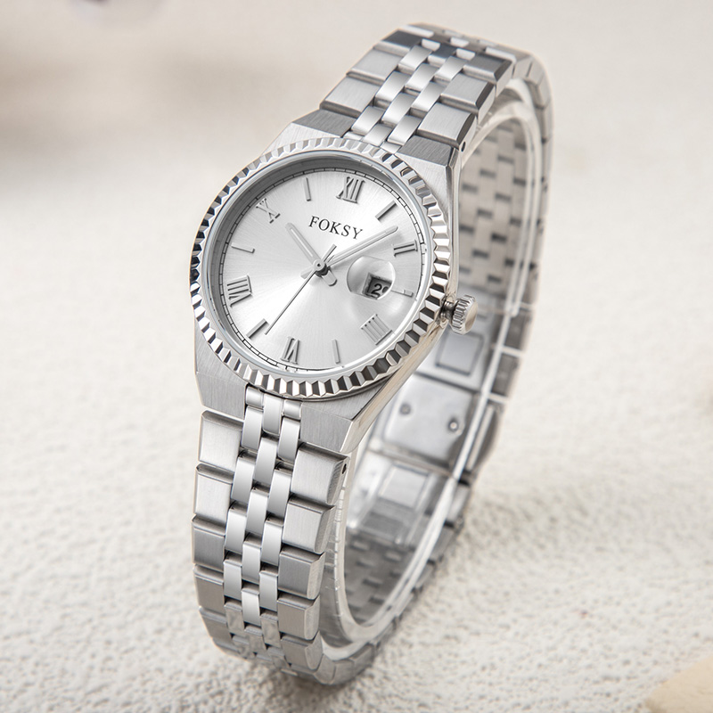 Custom Women Watch Quartz Watch Stainless Steel 5ATM Leisure Fashion Luminous Date Roman Watch 233-7-1003