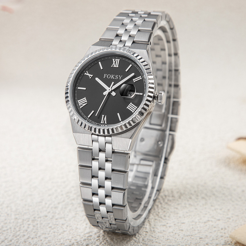 Custom Women Watch Quartz Watch Stainless Steel 5ATM Leisure Fashion Luminous Date Roman Watch 233-7-1003
