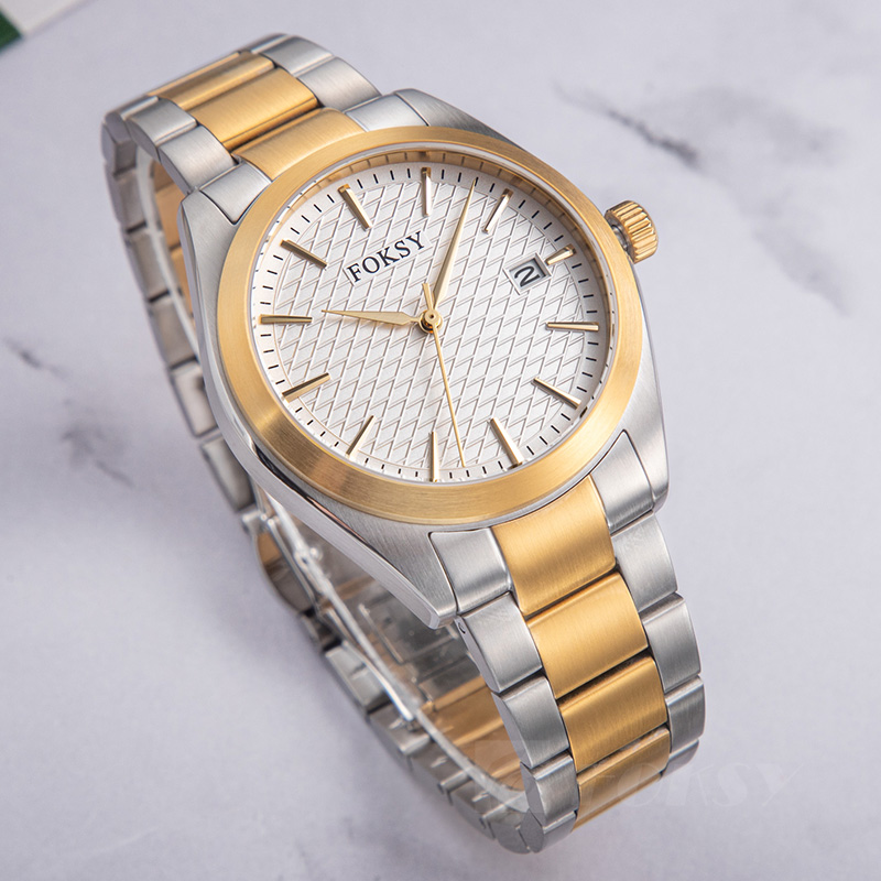 Custom Men Watch Quartz Watch Stainless Steel 5ATM Business Leisure Date Watch 686-7-1003