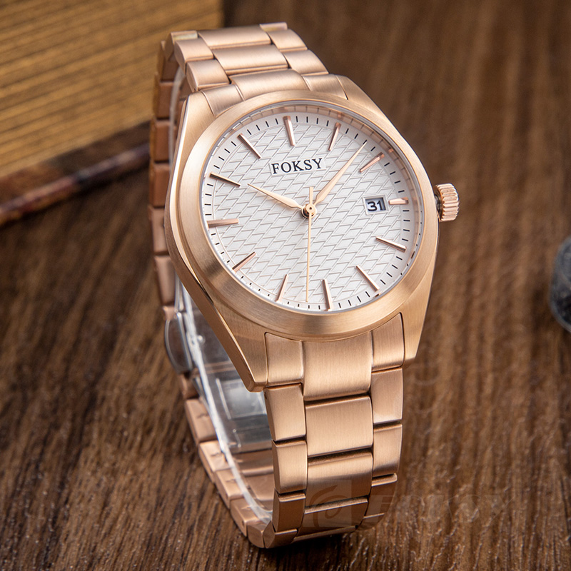 Custom Men Watch Quartz Watch Stainless Steel 5ATM Business Leisure Date Watch 686-7-1003