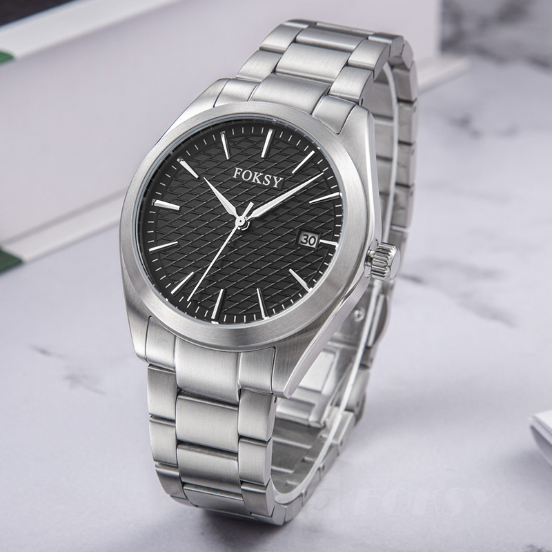 Custom Men Watch Quartz Watch Stainless Steel 5ATM Business Leisure Date Watch 686-7-1003